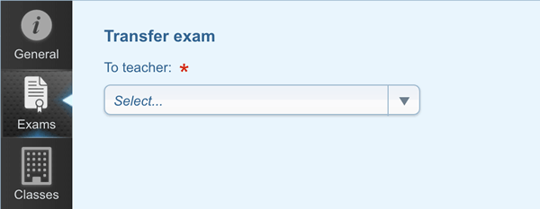 Step 6 - Select a teacher from the drop down menu.